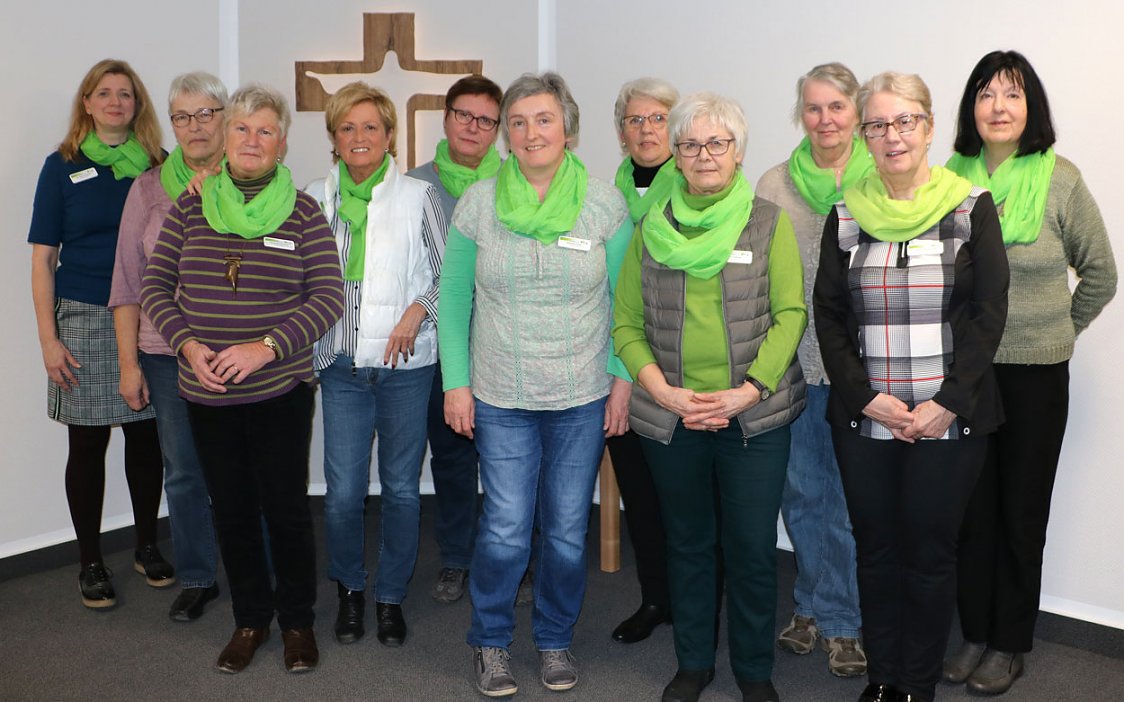 Das Team der »Grünen Damen und Herren« im Südharz Klinikum (Stand: 2019) (Foto: SHK)