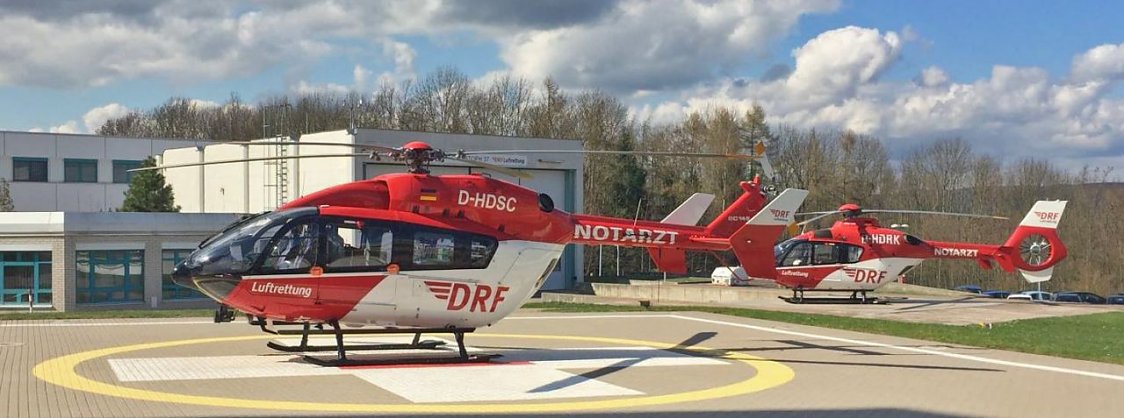 Rettungshubschrauber am Südharz Klinikum in Nordhausen (Foto: SHK)