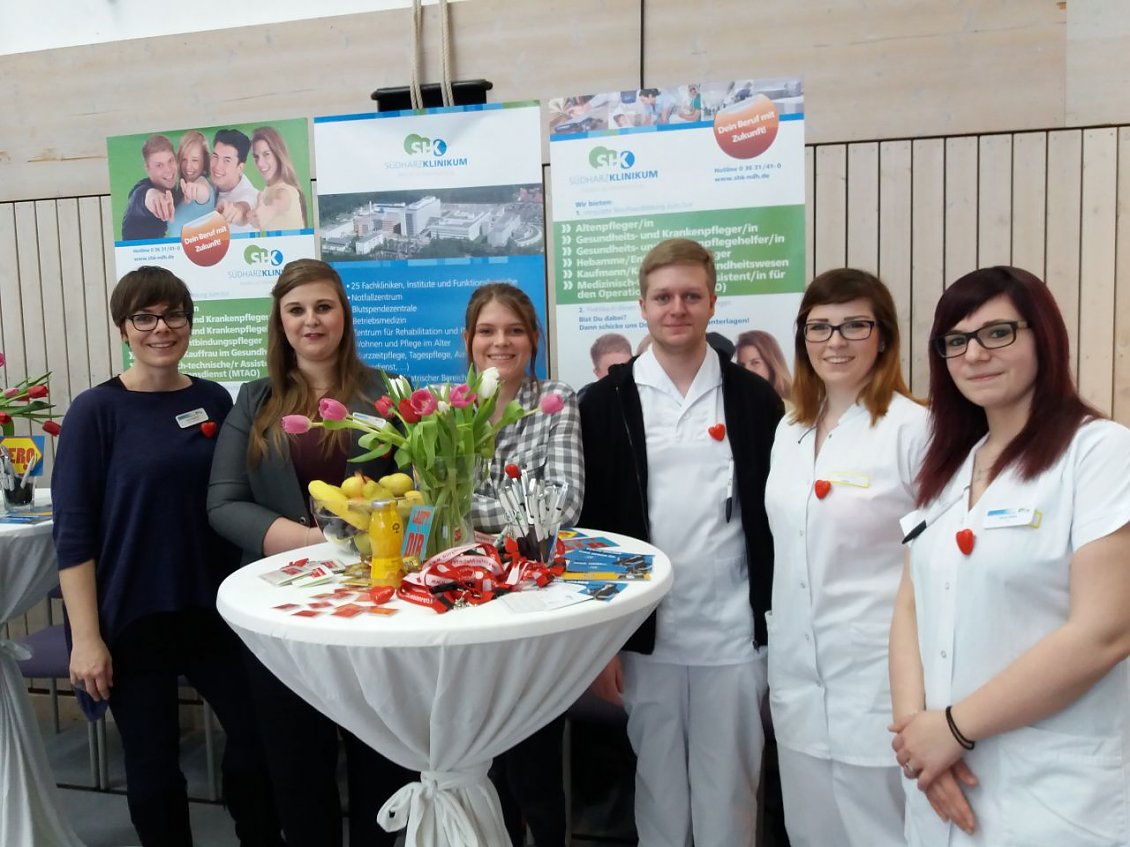 Stand der S&uuml;dharz Klinikum Nordhausen gGmbH zur Berufsmesse 2017 (Foto: SHK)