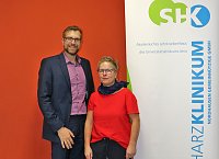 Unsere Wundmanager Mario Gie&szlig;ler und Mona Eisenschmidt (v. l. n. r.) (SHK)