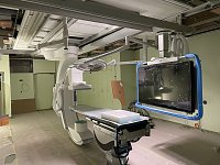 Endphase bei den Arbeiten zum Einbau unseres Hybrid-Operationssaales (SHK)