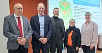 Chefarzt Markus Baterau, Gerhard Schöder, Mario Gießler, Mona Eisenschmidt, Katja Teubner (v.l.) (SHK)