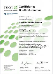 Zertifikat Brustkrebszentrum Nordhausen  (Foto: DKG Deutsche Krebsgesellschaft)