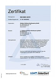 Zertifikat Brustzentrum (Foto: LGA InterCert GmbH)