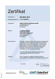 Zertifikat Zentrum für Lungentumore (Foto: LGA InterCert GmbH)