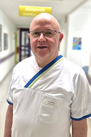 Spendekoordinator Mario Schieke Blutspendezentrale