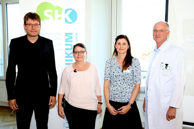 Prof. Dr. Ph. Heiser; J. Böhler; J. Wrede; Dr. med. M. Brucke (Foto: Anne Hagedorn / SHK)
