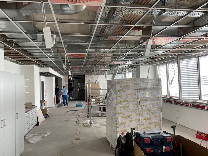 Bau des Hybrid-OP auf der Zielgeraden (Foto: SHK)